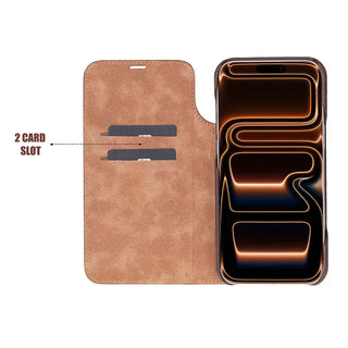 Bouletta Phone Case Sonat Leather iPhone 17 Pro Folio Case Premium Koruma