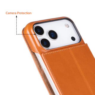 Bouletta Phone Case Sonat Leather iPhone 17 Pro Folio Case Premium Koruma