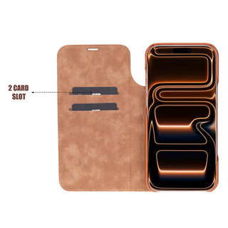 Bouletta Phone Case Sonat Leather iPhone 17 Pro Folio Case Premium Koruma