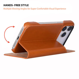 Bouletta Phone Case Sonat Leather iPhone 17 Pro Max Folio Case Premium Koruma