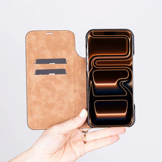 Bouletta Phone Case Sonat Leather iPhone 17 Pro Max Folio Case Premium Koruma