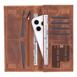 Bouletta Women's Wallet Moccasin Tenuta Leather Universal Wallet Premium Koruma