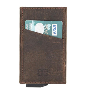 Bouletta Card Holder Coffee Torres Leather Pop-up Card Holder Premium Koruma