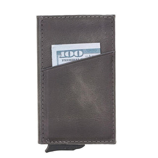 Bouletta Card Holder Gray Torres Leather Pop-up Card Holder Premium Koruma