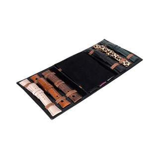 Bouletta Watch Band Black Triple Watch Band Leather Organizer Premium Koruma