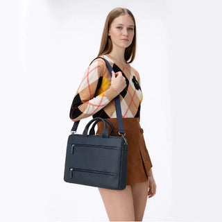 Bouletta Laptop Briefcase Truro Leather Business Briefcase / Laptop Case 13" with Suitcase Premium Koruma