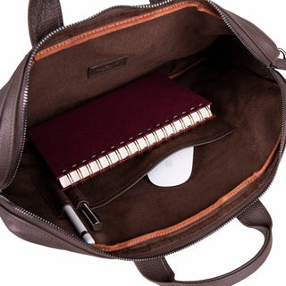 Bouletta Laptop Briefcase Truro Leather Business Briefcase / Laptop Case 16" with Suitcase Premium Koruma