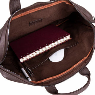 Bouletta Laptop Briefcase Truro Leather Business Briefcase / Laptop Case 16" with Suitcase Premium Koruma