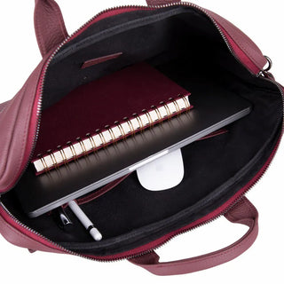 Bouletta Laptop Briefcase Truro Leather Business Briefcase / Laptop Case 16" with Suitcase Premium Koruma