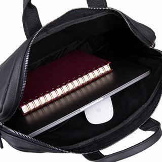 Bouletta Laptop Briefcase Truro Leather Business Briefcase / Laptop Case 16" with Suitcase Premium Koruma