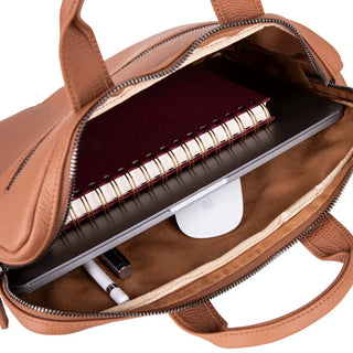 Bouletta Laptop Briefcase Truro Leather Business Briefcase / Laptop Case 16" with Suitcase Premium Koruma