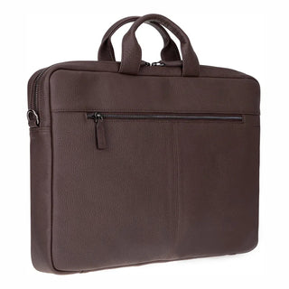 Bouletta Laptop Briefcase Brown Truro Leather Business Briefcase / Laptop Case 16" with Suitcase Premium Koruma