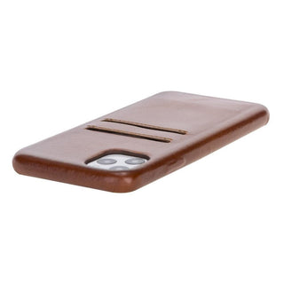 Bouletta Phone Case Tan Ultra Cover iPhone 11 Pro Max Leather Case with Card Holder Premium Koruma