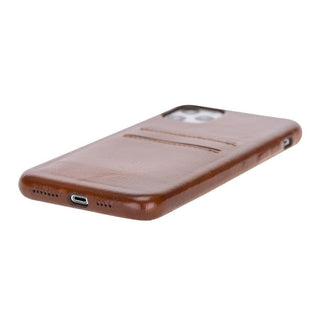 Bouletta Phone Case Tan Ultra Cover iPhone 11 Pro Max Leather Case with Card Holder Premium Koruma
