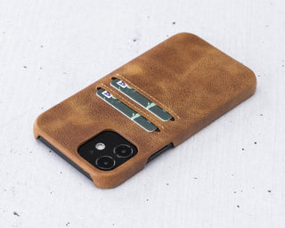 Bouletta Phone Case Sandy Tan Ultra Cover iPhone 12 Pro Max Leather Case with Card Holder Premium Koruma