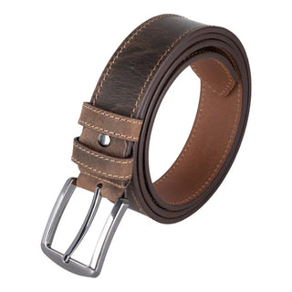 Bouletta Men's Belt Coffee / 115 Cm Urban Classic Leather Men's Belt Premium Koruma