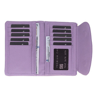Bouletta Women's Bag Lilac Vellure Leather Women's Handbag, Medium Premium Koruma