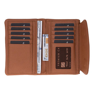 Bouletta Women's Bag Tan Vellure Leather Women's Handbag, Medium Premium Koruma