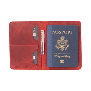 Bouletta Passport Wallet Light Red Viaggio Leather Passport Wallet Premium Koruma