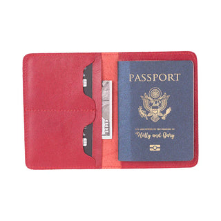 Bouletta Passport Wallet Sandy Red Viaggio Leather Passport Wallet Premium Koruma