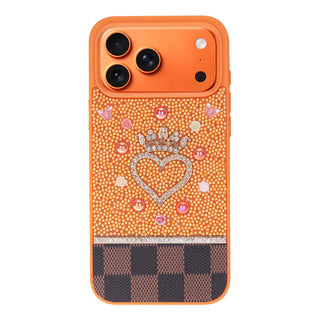 Bouletta Phone Case Vissel Heart Crystal Luxury Case for iPhone 17 Pro Premium Koruma