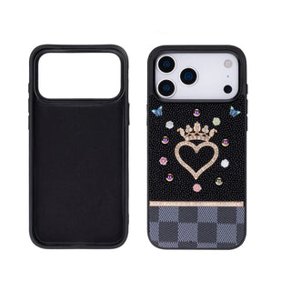 Bouletta Phone Case Vissel Heart Crystal Luxury Case for iPhone 17 Pro Premium Koruma