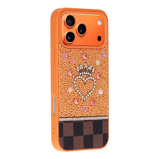 Bouletta Phone Case Vissel Heart Crystal Luxury Case for iPhone 17 Pro Max Premium Koruma