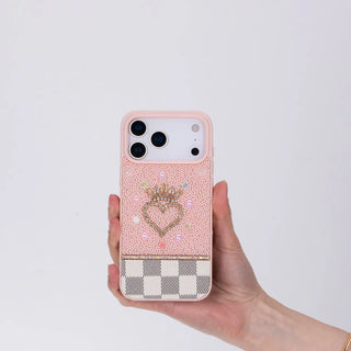 Bouletta Phone Case Vissel Heart Crystal Luxury Case for iPhone 17 Pro Max Premium Koruma