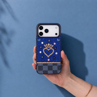 Bouletta Phone Case Vissel Heart Crystal Luxury Case for iPhone 17 Pro Max Premium Koruma