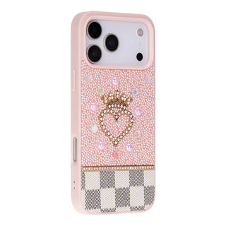 Bouletta Phone Case Vissel Heart Crystal Luxury Case for iPhone 17 Pro Max Premium Koruma