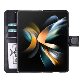 Bouletta Phone Case Black Wallet ID Google Pixel 10 Pro Fold Leather Folio Case Premium Koruma