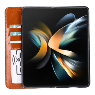 Bouletta Phone Case Tan Wallet ID Google Pixel 10 Pro Fold Leather Folio Case Premium Koruma