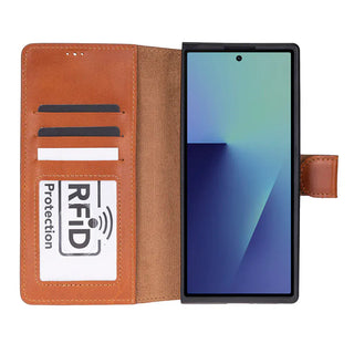Bouletta Phone Case Wallet ID Leather Samsung Galaxy Z Fold7 Folio Case Premium Koruma