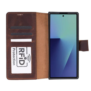 Bouletta Phone Case Wallet ID Leather Samsung Galaxy Z Fold7 Folio Case Premium Koruma
