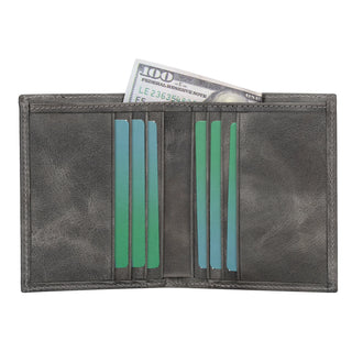 Bouletta Card Holder Gray Yetta Leather Card Holder Premium Koruma