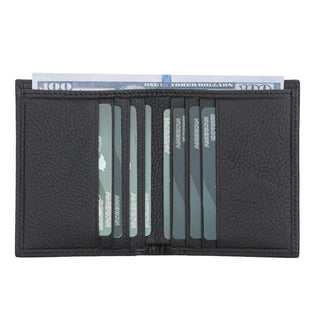 Bouletta Card Holder Pebble Black Yetta Leather Card Holder Premium Koruma