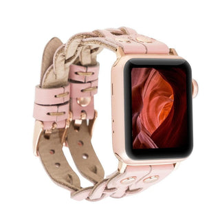 Bouletta Watch Band Pink / 40 / 41 / 42mm York Leather Apple Watch Double Band Premium Koruma