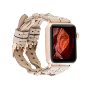 Bouletta Watch Band Sandy Brown / 44 / 45 / 46 / 49mm York Leather Apple Watch Double Band Premium Koruma
