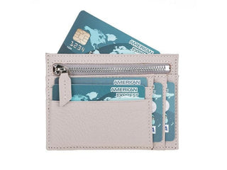 Bouletta Card Holder Sandy Brown Zip Card Leather Holder Premium Koruma