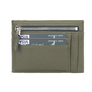Bouletta Card Holder Spinach Zip Card Leather Holder Premium Koruma