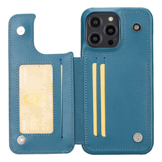 Bouletta Apple iPhone 14 Serisi Kartlıklı Açılır Kapaklı Deri Arka Kılıf / iPhone 14 Pro Max / Tüylü Leopar