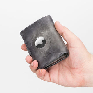 Bouletta Cüzdanlar ve Para Klipsleri AirTag Palermo Deri Cüzdan Mekanizmalı Kartlık Premium Koruma