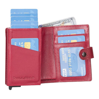 Bouletta Cüzdanlar ve Para Klipsleri AirTag Palermo Deri Cüzdan Mekanizmalı Kartlık Premium Koruma