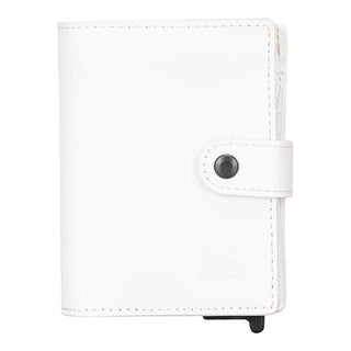 Bouletta Cüzdanlar ve Para Klipsleri Beyaz AirTag Palermo Deri Cüzdan Mekanizmalı Kartlık Premium Koruma
