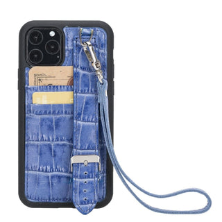 Bouletta Cep Telefonu Kılıfları Apple iPhone 11 Serisi Bileklikli Deri Kartlıklı Arka Kapak Premium Koruma