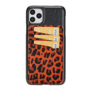 Bouletta Cep Telefonu Kılıfları iPhone 11 Pro Max / RST1/LEO41 Apple iPhone 11 Serisi Çıkarılabilir Kartlıklı Deri Arka Kapak