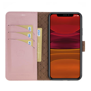 Bouletta Cep Telefonu Kılıfları Apple iPhone 11 Serisi Cüzdanlı Çıkarılabilir Deri Kılıf