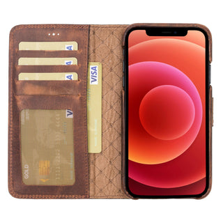 Bouletta Cep Telefonu Kılıfları Apple iPhone 11 Serisi Cüzdanlı Çıkarılabilir Tam Kaplama Deri Kılıf Premium Koruma