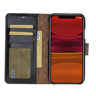 Bouletta Cep Telefonu Kılıfları Apple iPhone 11 Serisi Cüzdanlı Çıkarılabilir Tam Kaplama Deri Kılıf Premium Koruma
