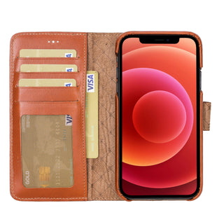 Bouletta Cep Telefonu Kılıfları Apple iPhone 11 Serisi Cüzdanlı Çıkarılabilir Tam Kaplama Deri Kılıf